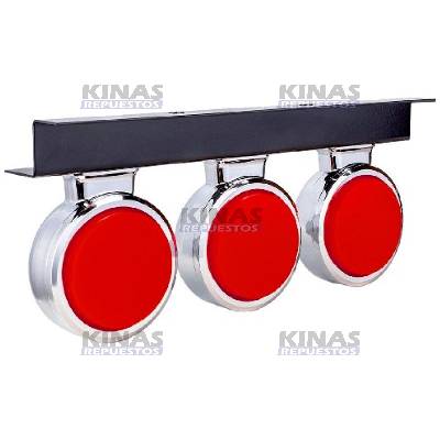FARO 3 MARIAS ROJO LED BIVOLTS (CON CABLES)