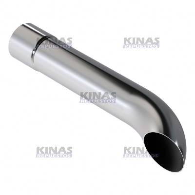PUNTERA ESCAPE CROMADA 3P CURVA 350MM