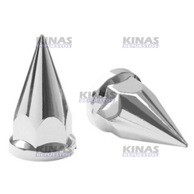 TAPA CROMADA TUERCA RUEDA 33MM C/PUNTA