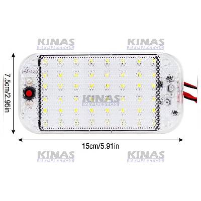 FARO LED ILUMINACION INTERNA 150MM 48 LED BIVOLT C/BOTON CAJA COMIDA