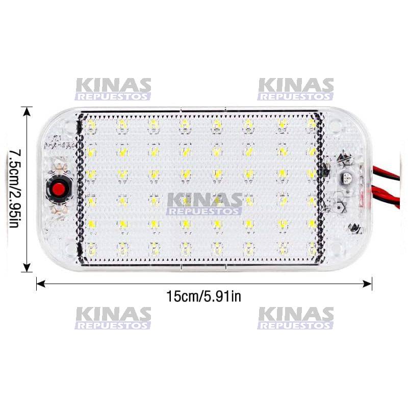 FARO LED ILUMINACION INTERNA 150MM 48 LED BIVOLT C/BOTON CAJA COMIDA