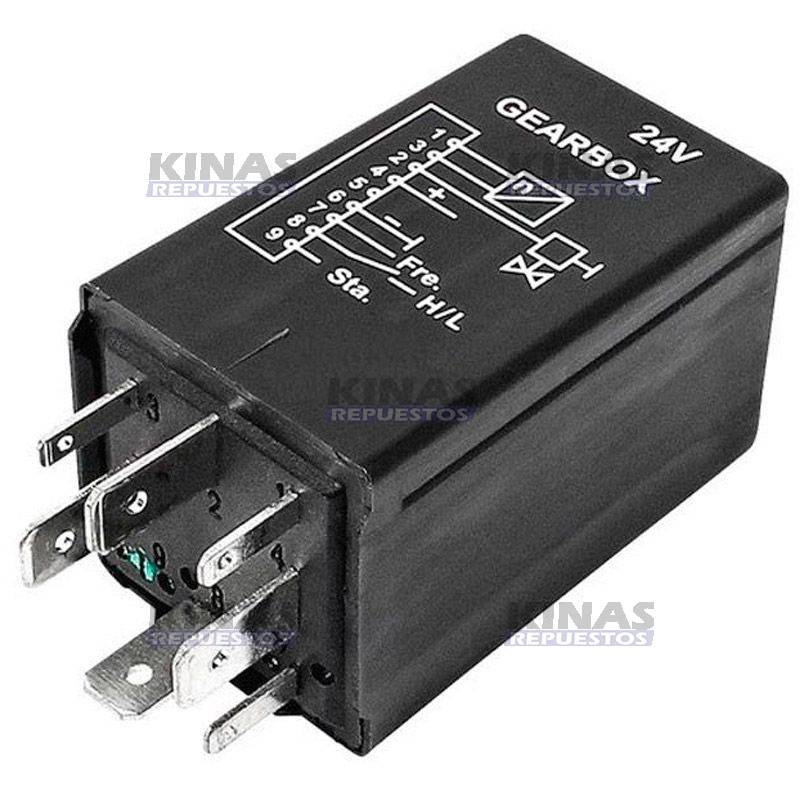 RELAY CAMBIO CAJA SCANIA 113/P94/114/124/S4 GR900 24V 8PERNOS