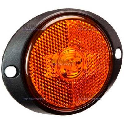 FARO LATERAL CARRETA NARANJA RANDON 65MM LED 12V/24V BIVOLT C/MOLDURA