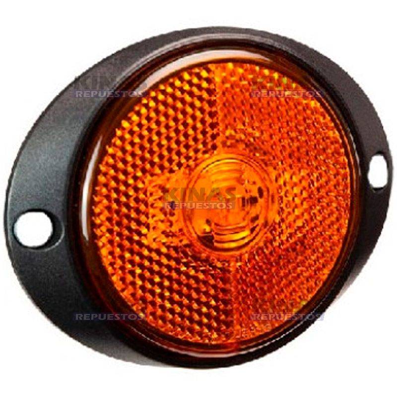 FARO LATERAL CARRETA NARANJA RANDON 65MM LED 12V/24V BIVOLT C/MOLDURA