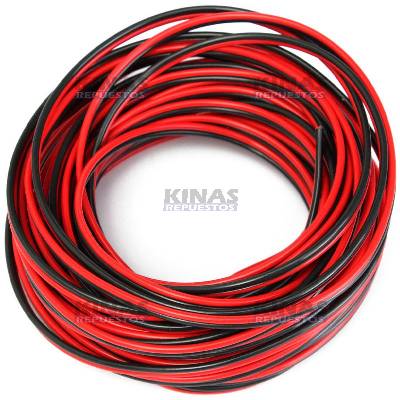 CABLE BICOLOR 2 X 0,50MM (ROJO/NEGRO) PARLANTES