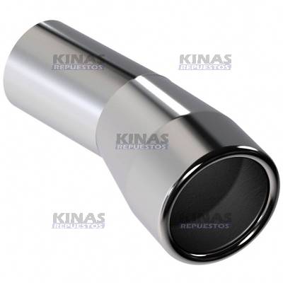 PUNTERA ESCAPE CROMADA 2.1/2 CURVA 200MM