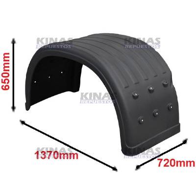 PARALAMA GUARDA BARRO TRASERO SCANIA S4/124 NEGRO 4.5MM