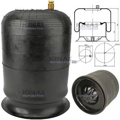 PULMON SUSPENCION MBB ATEGO/ACTROS 1217 (CONEXION LATERAL)