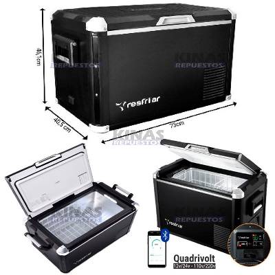HELADERA EXTERNA 45 LITROS BLUETOOTH 12V/24V/110V/220V (C/DISPLAY DIGITAL)