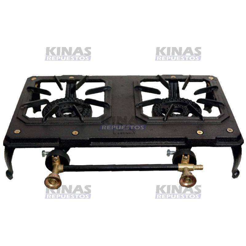 COCINA PORTATIL A GAS HIERRO FUNDIDO 2 BOCA