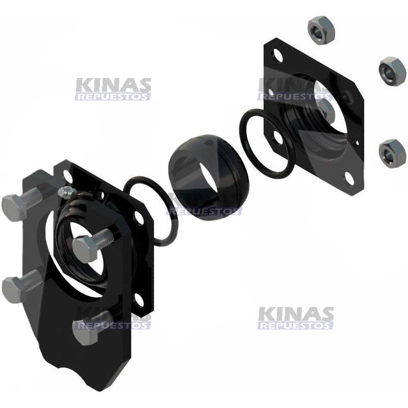 KIT/SOPORTE MANCAL EJE ZETA CARRETA FRENO SISTEMA TUBELES