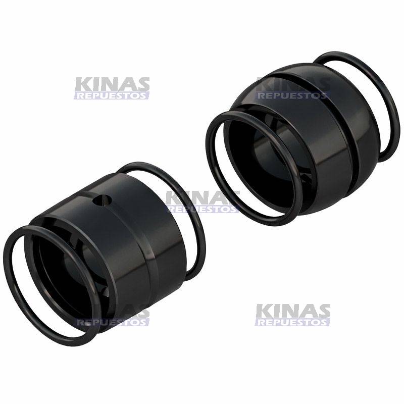 KIT REPARO BUJE EJE ZETA FRENO CARRETA TUBELESS GUERRA 47X38.5 (NYLON)