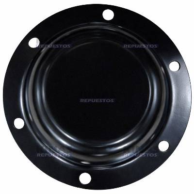 TAPA FLANGE MAZA CARRETA 6F AGUJEROS ALUMINIO NEGRA