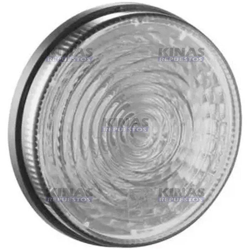 FARO SENALERA TRASERO CARRETA RANDON REDONDO 125MM BLANCO (S/SOQUETE)