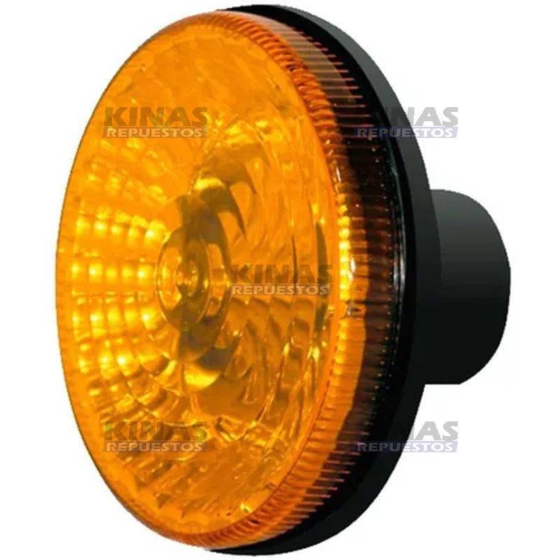 FARO SENALERA TRASERO CARRETA RANDON REDONDO 125MM NARANJADO (S/SOQUETE)