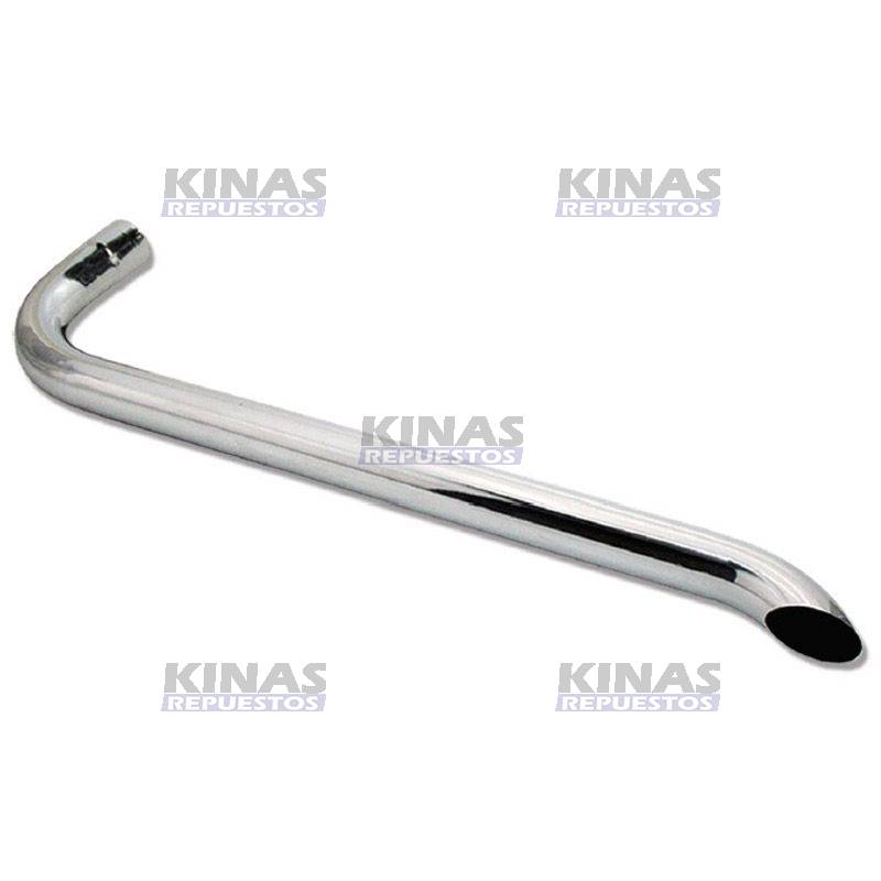 PUNTERA ESCAPE CURVO LATERAL CROMADA 4.1/2 1600