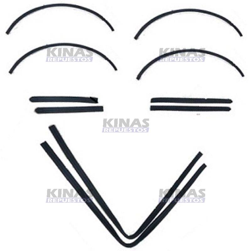 JG GOMA CANALETA VIDRIO PUERTA SCANIA 112/113 10PZ COMP