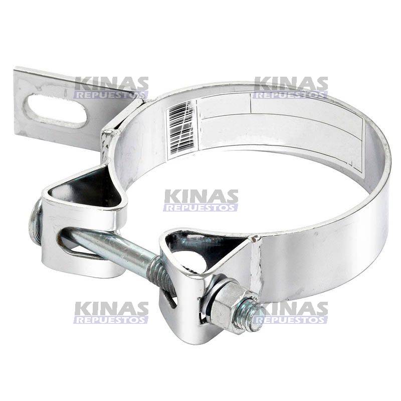 ABRAZADERA TUBO ESCAPE C/SOPORTE CROMADO 5P