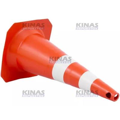 CONO PLASTICO NARANJA BLANCO 50CM