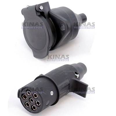 TOMADA/CONECTOR ELETRICA 7P COMPLETO REDONDO (PLASTICO)
