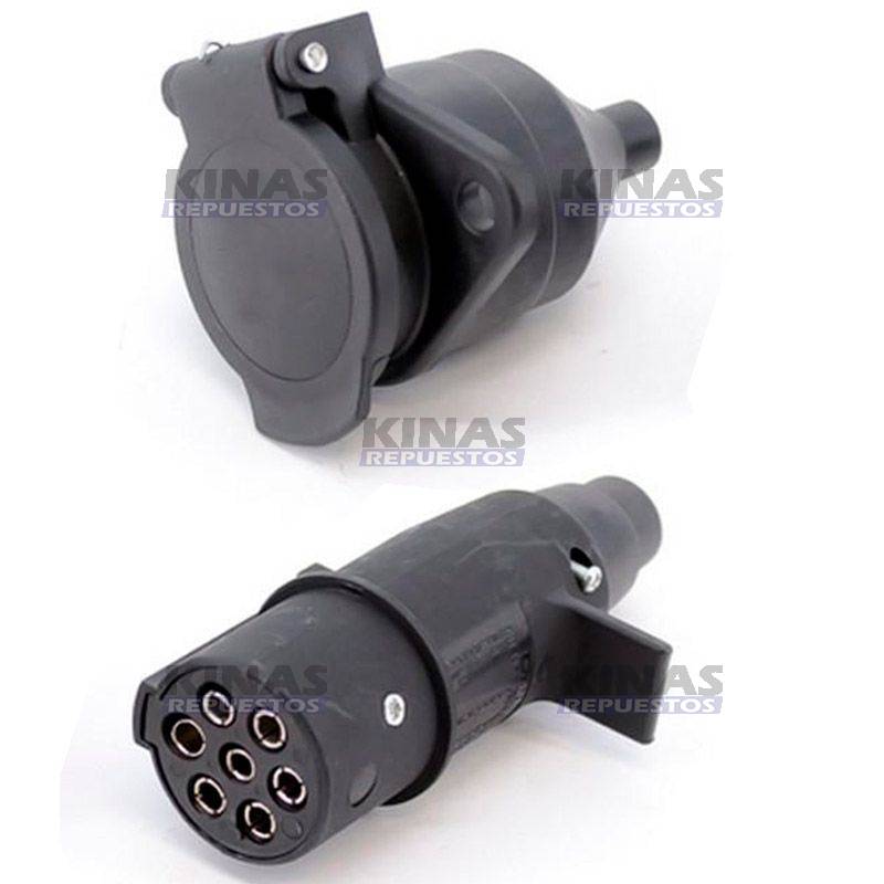 TOMADA/CONECTOR ELETRICA 7P COMPLETO REDONDO (PLASTICO)