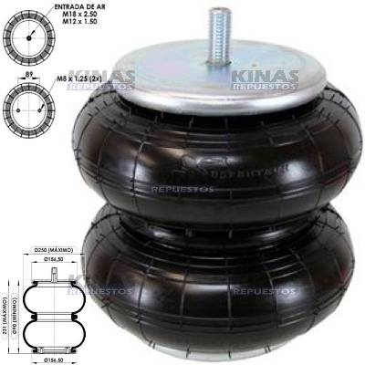 PULMON SUSPENSION CARRETA GUERRA/RANDON M12