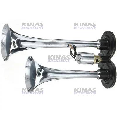 BOCINA CORNETA DOBLE CROMADA 24V