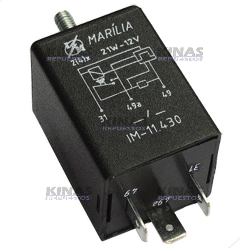 RELAY ELETRICO SENALERA/PISCA 3 TERMINALES 12V