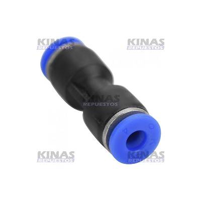 CONEXION UNION RAPIDA PLASTICA RECTA 16MM (NYLON)