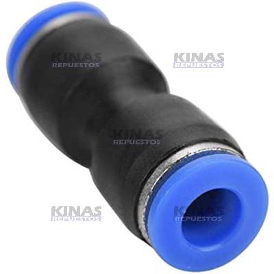CONEXION UNION RAPIDA PLASTICA RECTA 8MM (NYLON)