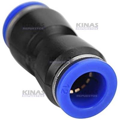 CONEXION UNION RAPIDA PLASTICA RECTA 12MM (NYLON)