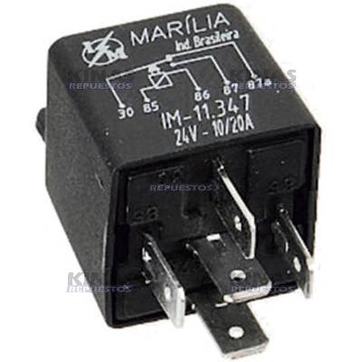 RELAY AUXILIAR 24V 5T 10/40AMP MBB/SCANIA