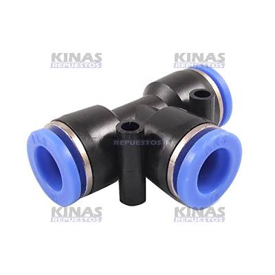 CONEXION RAPIDO TEE 12MM PLASTICO