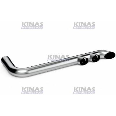PUNTERA ESCAPE CURVO LATERAL CROMADA 3SAL 4.1/2 1600
