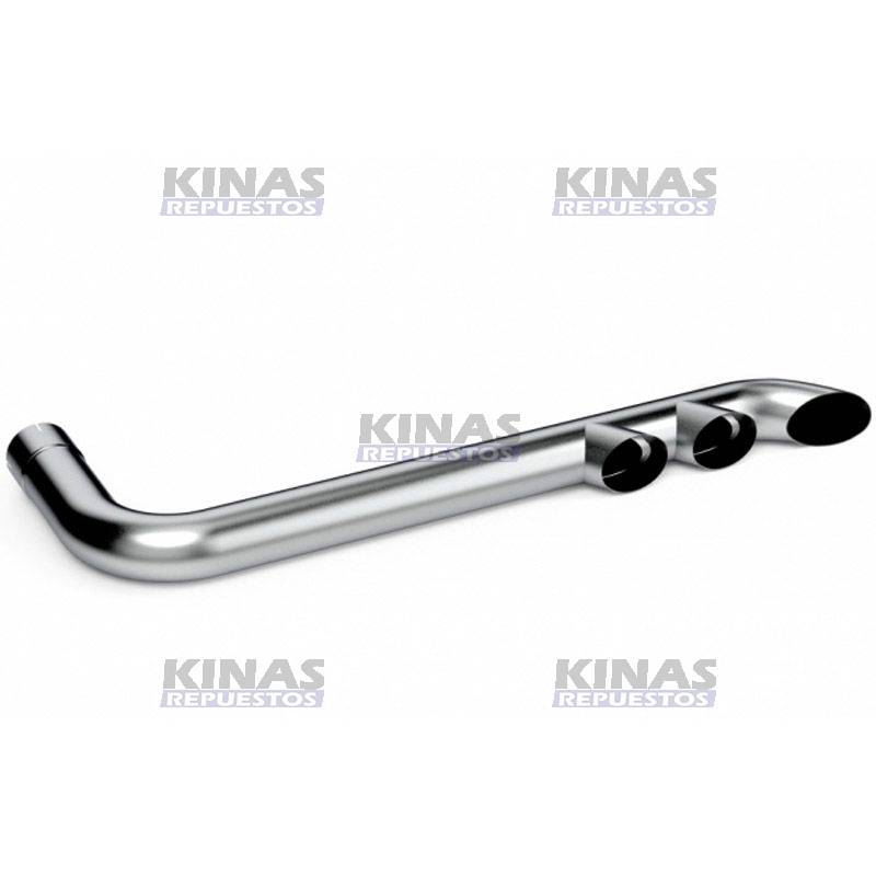 PUNTERA ESCAPE CURVO LATERAL CROMADA 3SAL 4.1/2 1600