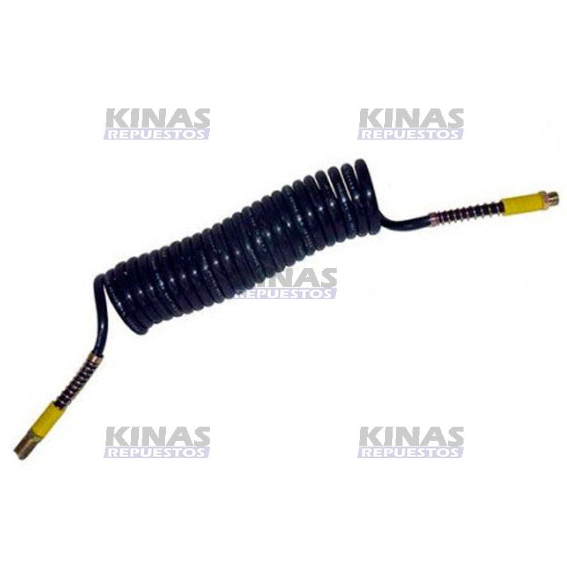 MANGUERA ASPIRAL FRENO CARRETA NEGRO 5.5MT C/NIP M16