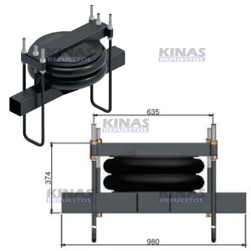 KIT SUSP ALZA EJE PRESION TRUCK CHICO