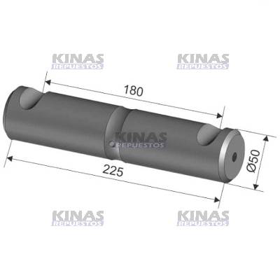 PERNO BALANZA SUSPENCION CARRETA 50MM X 225 RODOVIARIA (COMUN)