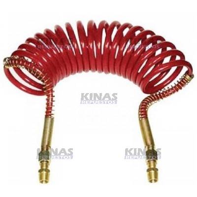 MANGUERA ASPIRAL FRENO CARRETA ROJO 5.5MT C/NIP M16