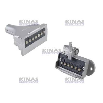 TOMADA ELETRICA ALUMINIO 7P COMP CUADR