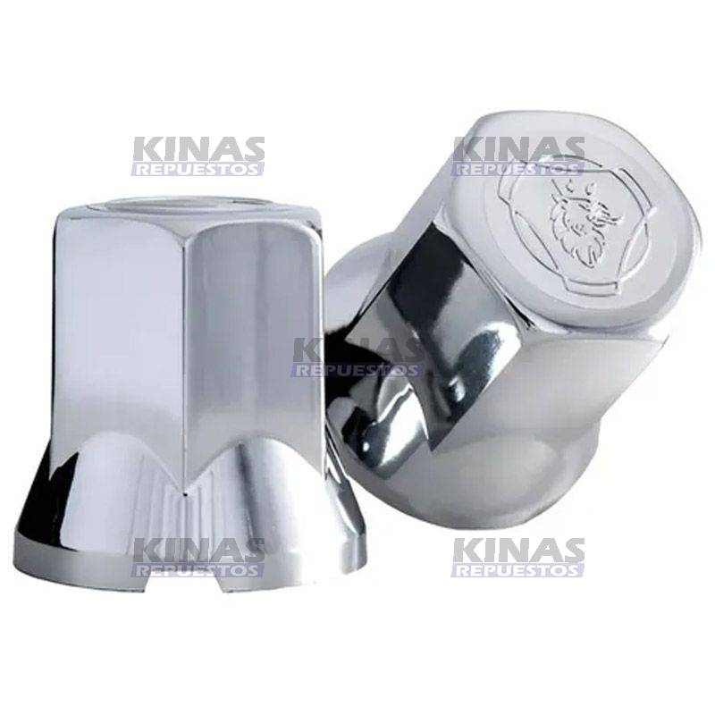 TAPA TUERCA RUEDA CROMADA SC 33MM C/LOGO