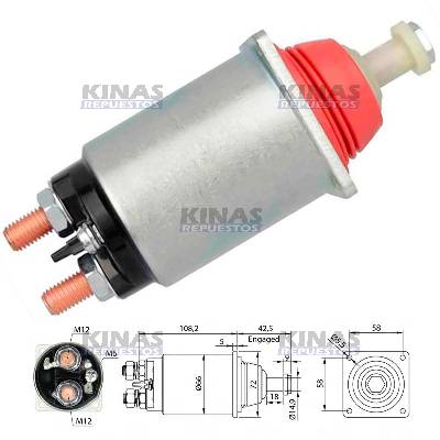 AUTOMATICO/RELE ARRANQUE MOTOR SCANIA/MBB 24V P94/114/124/S4 JE