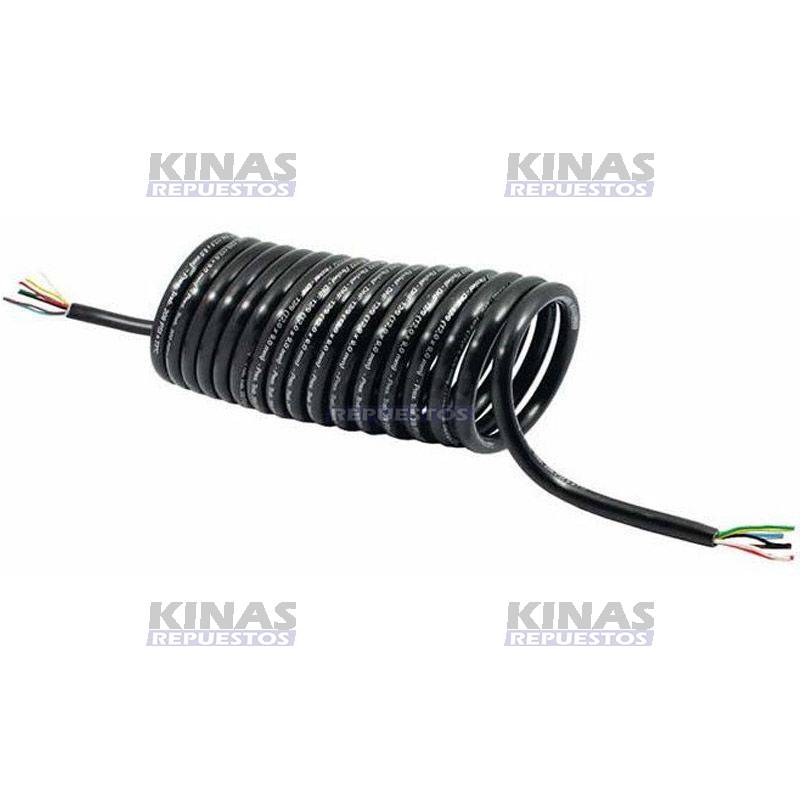 CABLE ELETRICO MANGUERA ASPIRAL 7 CABLES 5.5 METROS