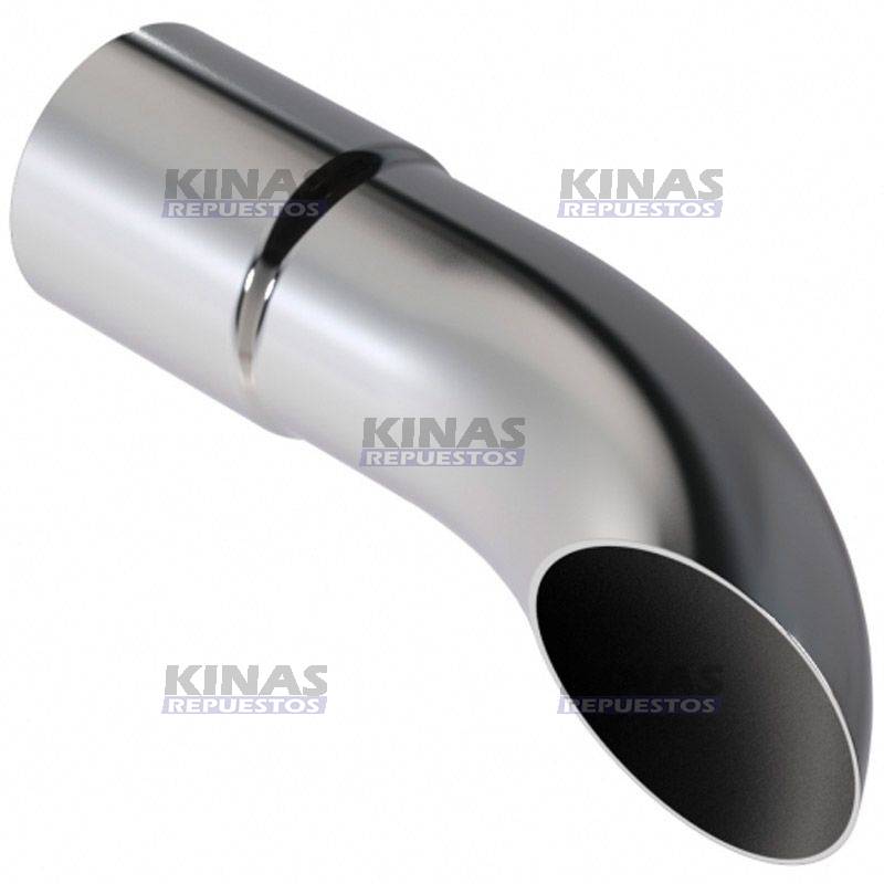PUNTERA ESCAPE CROMADA 2.1/2 CURVA 250MM