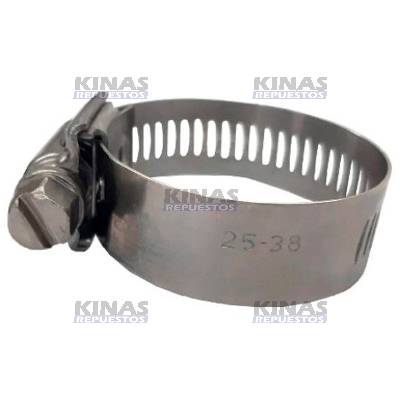 ABRAZADERA UNIVERSAL INOX F14,5 25MM-38MM 1PX1.1/2