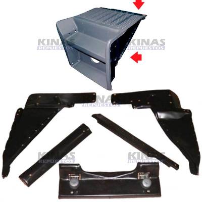 SOPORTE TAPA CAJA BATERIA SCANIA P94/114/124/S4 (SOLO SOPORTE)