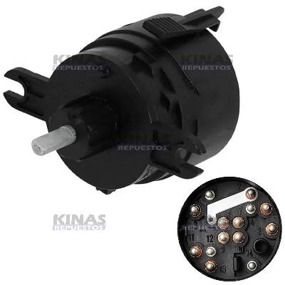 LLAVE/INTERRUPTOR FARO SCANIA 113/124 14 TERMINALES