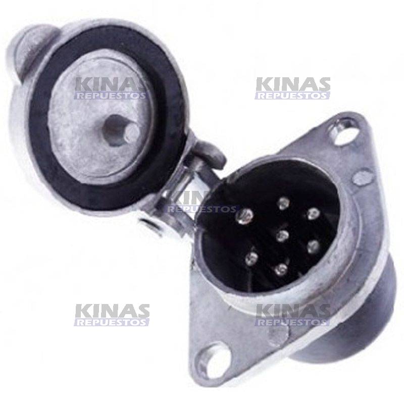 TOMADA ELETRICA HEMBRA REDONDA 7P ALUMINIO