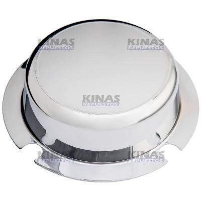 APLIQUE CROMADO/NIQUELADO TAPA MAZA CARRETA 4F CHICO