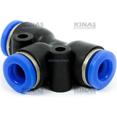 CONEXION RAPIDA TEE 04MM PLASTICO